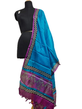 Tussar silk hand block print dupatta SILK ZONE